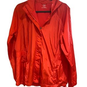 Vintage FILA Sport Jacket SizeXXLarge Red Windbreaker Zip Up